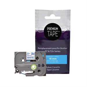Brother TZe-243 Compatible Premium Tape Bleu / Blanc 18mm49107