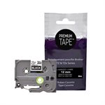 Brother TZe-335 Compatible Premium Tape Blanc / Noir 12mm
