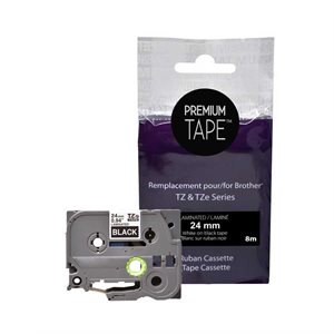 Brother TZe-355 Compatible Premium Tape Blanc / Noir 24mm