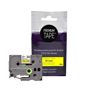 Brother TZ-641 BLACK / YELLOW Compatible Premium Tape