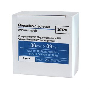 Dymo 30320 Adress Labels 1 1 / 8'' x 3 1 / 2'' (1 x 260)
