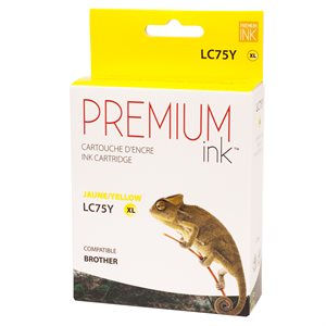 Brother LC75XL Compatible Jaune Premium Ink
