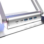 Steel Laptop Holder with USB-C port