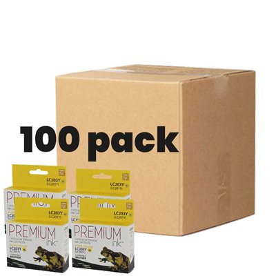Brother LC203YS Yellow Compatible Premium Ink (Box of 100)