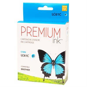 Brother LC61XL Compatible Cyan Premium Ink