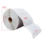 4x2.5'' Direct Thermal Labels 1''Core (1100)