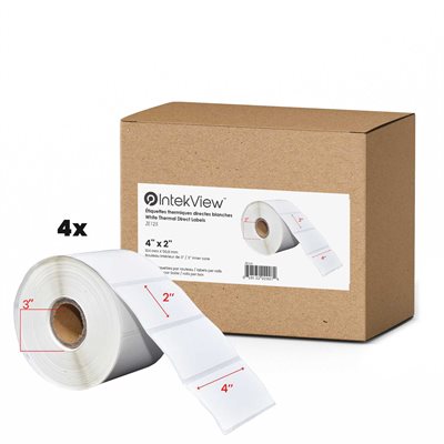 4x2'' Direct Thermal Labels 3''Core 2750 / rolls - 4 / cs